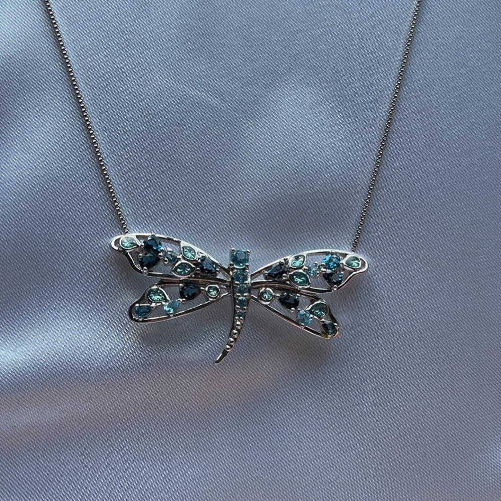 Sterling silver dragonfly necklace